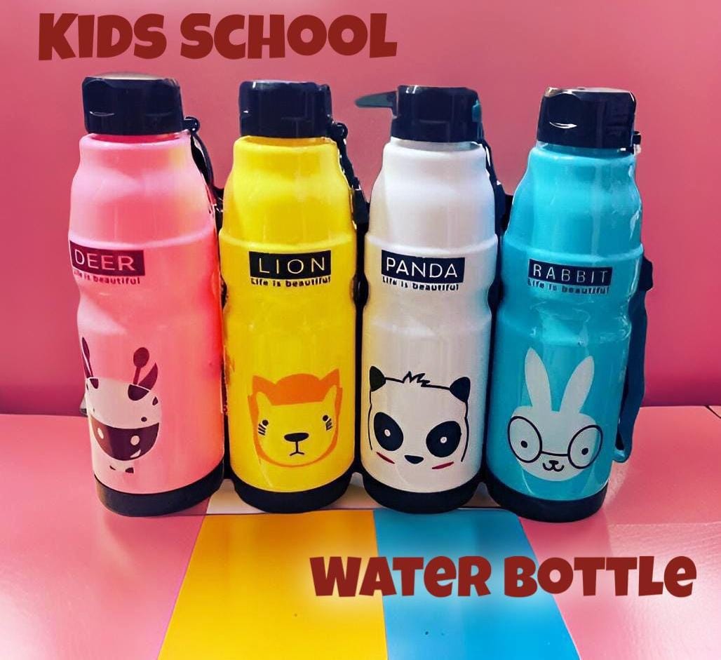 (Pack of 3) Commando Kids School Water Bottle For Home and Outdoor Use